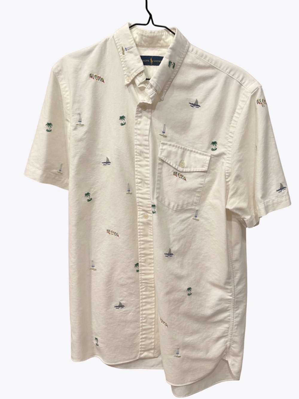 Polo Ralph Lauren Aruba Tropical Embroidered Button Down Shirt Men’s Large